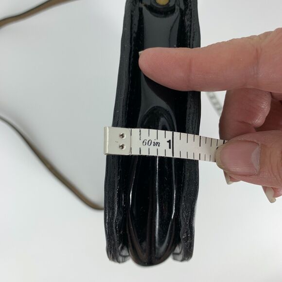 Anne Klein black patent shoulder bag purse - Picture 9 of 9